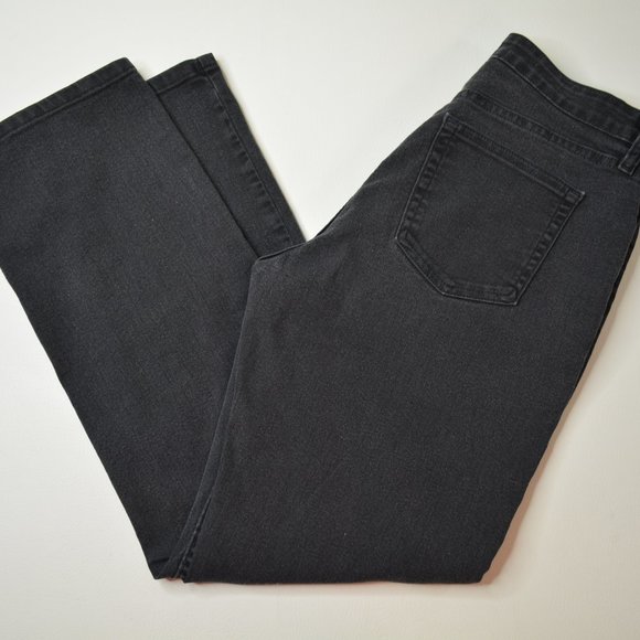 Lee RIDERS Size 10‎ Womens Faded Black STRAIGHT Leg STRETCH Denim Classic Jeans - Picture 1 of 8